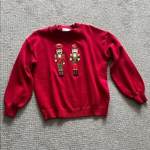 Red Sequined Nutcracker Sweater